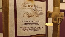 Czytaj więcej o: Nagroda: „Lider Roku 2021 w Ochronie Zdrowia – Innowacyjny Szpital” przyznana SP ZOZ Szpitalowi Specjalistycznemu MSWiA w Głuchołazach im. św. Jana Pawła II